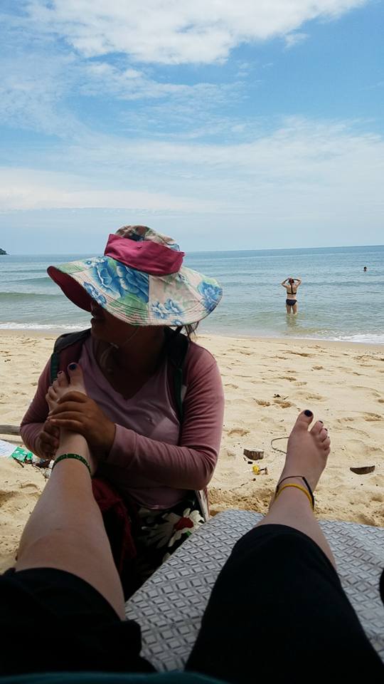 Busabout Cambodian Adventure Free time beach foot massage