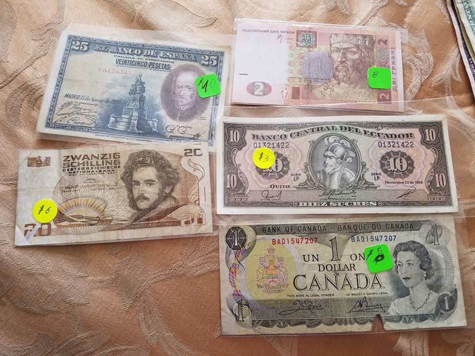Foreign Currency from the market in Quito