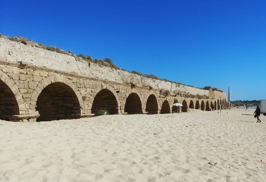 Caesura Aqueduct beach israel