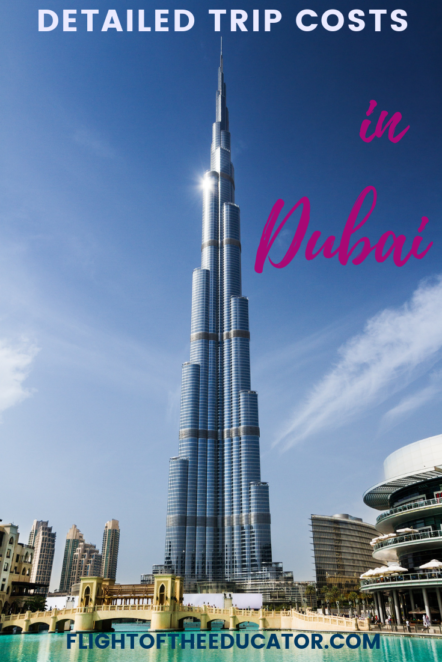 Going to Dubai in the Middle East? Wondering how much money to bring to this exotic and luxurious city? Read about my actual trip costs on my trip to better help you plan yours! #TripBudget #Dubai# UAE