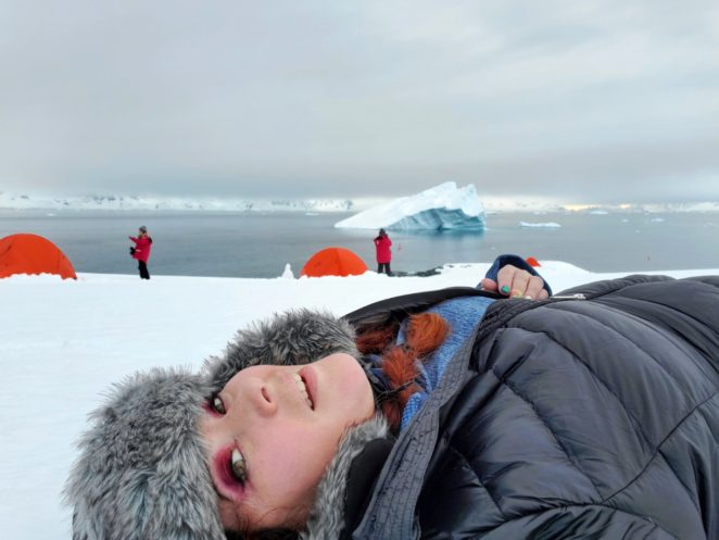 resting when camping in antarctica